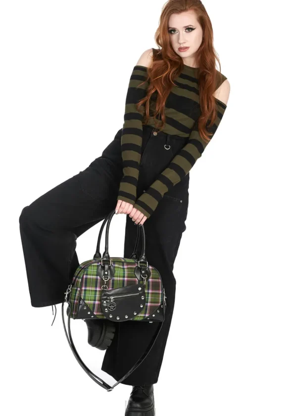 Banned New Warren Tartan Bag Green