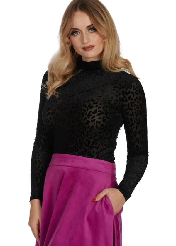 Banned Night Animal Leo Top Black