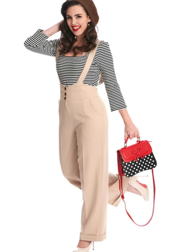 Banned Noelle Bow Polkadot 50's Bag Red