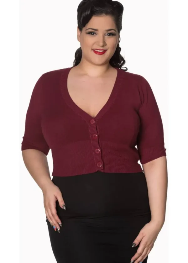 Banned Overload Cardigan Burgundy Color