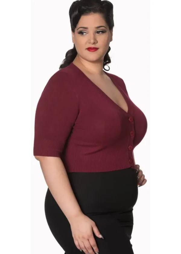 Banned Overload Cardigan Burgundy Color