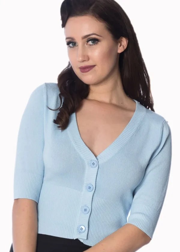 Banned Overload 50's Cardigan Baby Blue