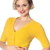 Banned Overload 50's Cardigan Mustard