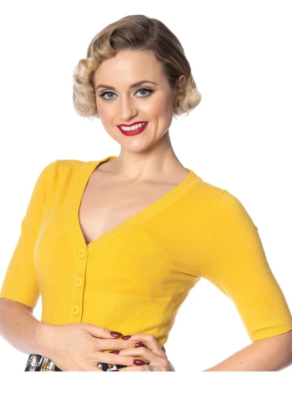 Banned Overload 50's Cardigan Mustard