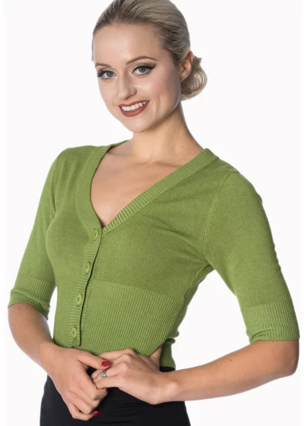 Banned Overload 50's Cardigan Apple Green