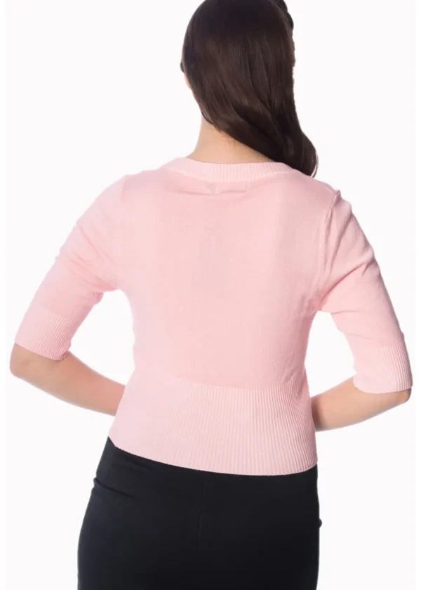 Banned Overload 50's Cardigan Soft Pink