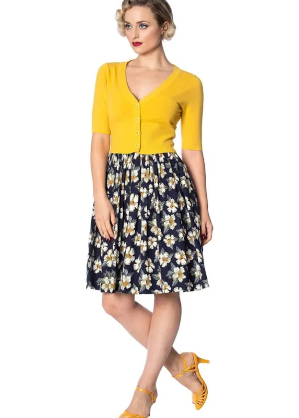 Banned Overload 50's Cardigan Mustard