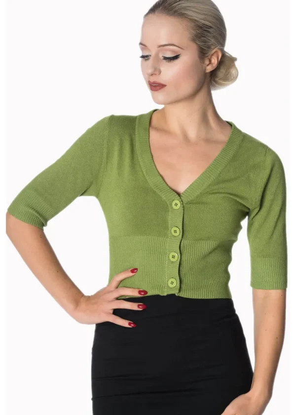 Banned Overload 50's Cardigan Apple Green
