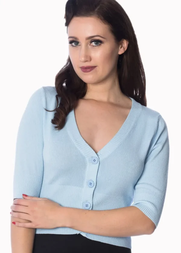 Banned Overload 50's Cardigan Baby Blue