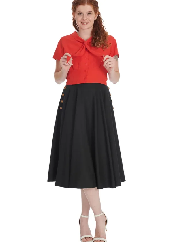 Banned Polly May Swing Skirt Black