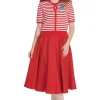 Banned Polly Swing Skirt Red