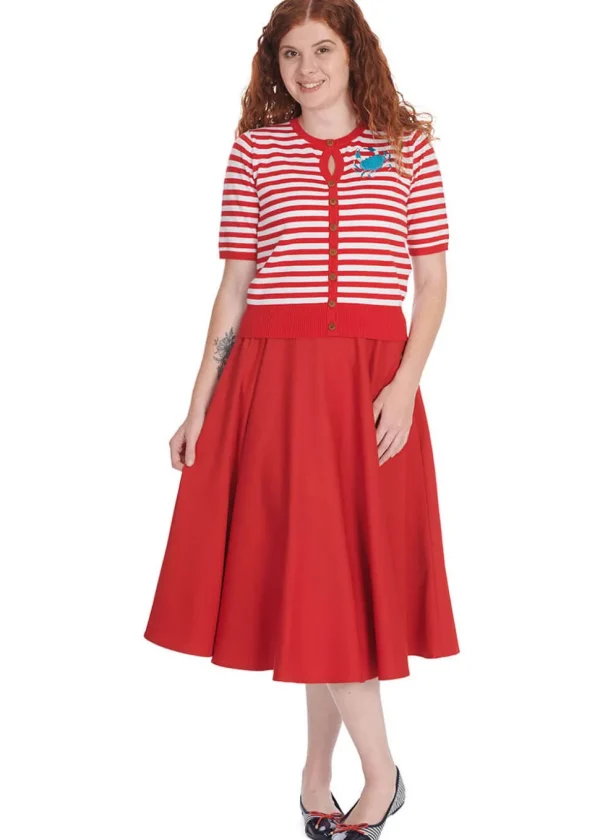 Banned Polly Swing Skirt Red