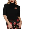 Banned Pomegranate Poloneck Jumper Black