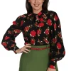 Banned Pomegranate 40's Blouse Black