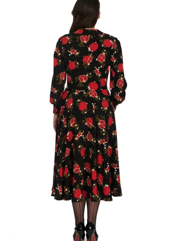 Banned Pomegranate 40's Swing Dress Black