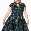 Banned Proud Peacock Cutout Swing Dress