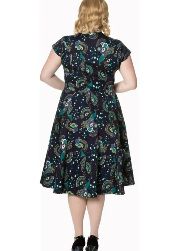 Banned Proud Peacock Cutout Swing Dress