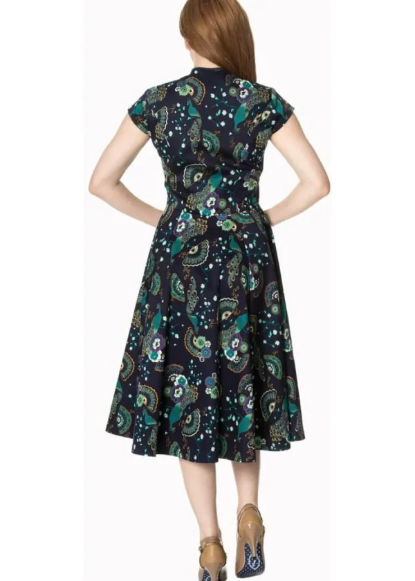 Banned Proud Peacock Cutout Swing Dress