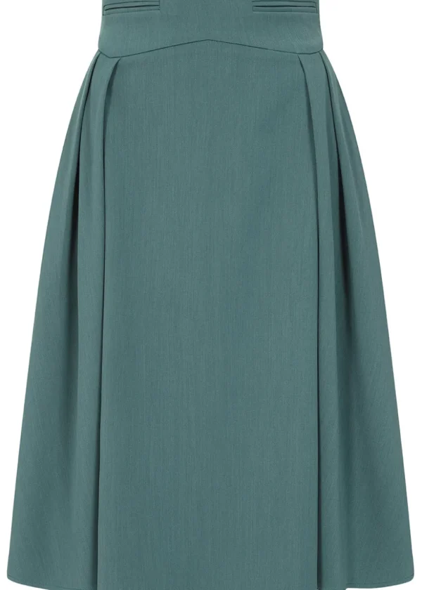 Banned Rita Silky A-Line Skirt Green
