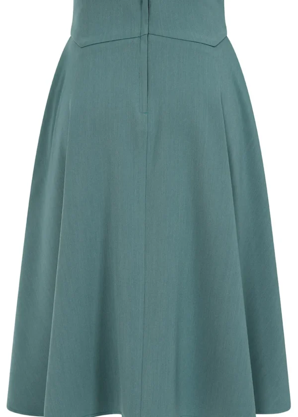 Banned Rita Silky A-Line Skirt Green