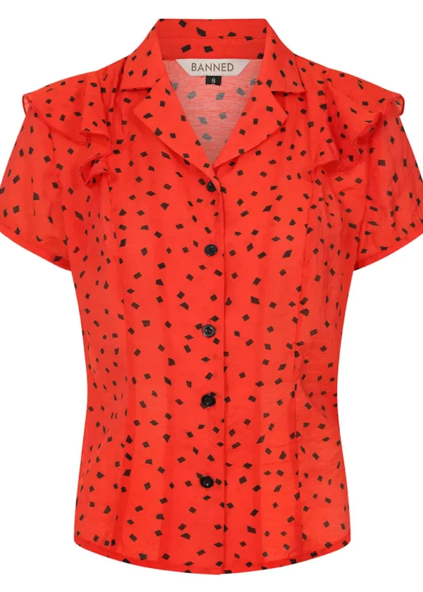 Banned Ruby Blouse Red