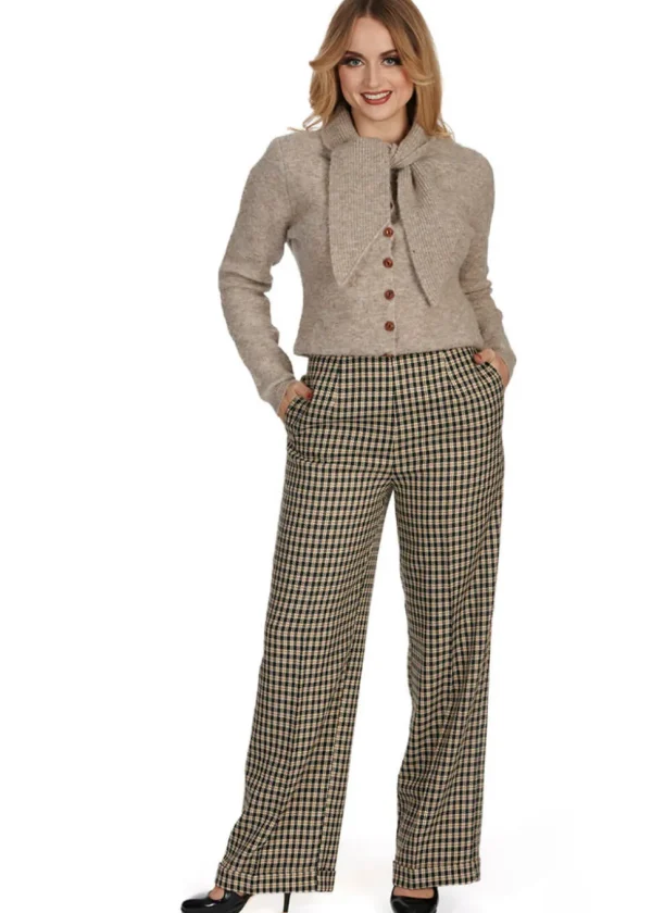 Banned Ruby Check 40's Trousers Black