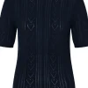 Banned Ruby Heart Jumper Navy Blue