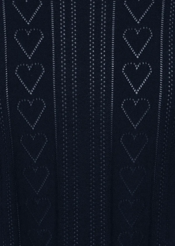 Banned Ruby Heart Jumper Navy Blue