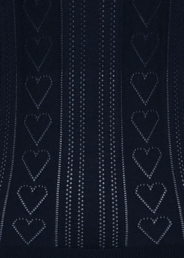 Banned Ruby Heart Jumper Navy Blue