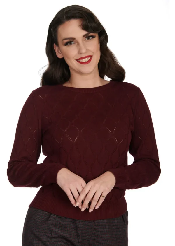 Banned Ruby 40's Pullover Burgundy