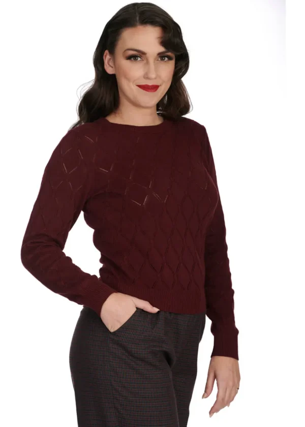 Banned Ruby 40's Pullover Burgundy