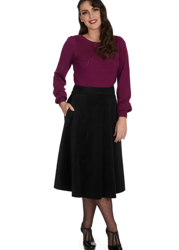 Banned Ruth Pointelle 40's Jumper Magenta