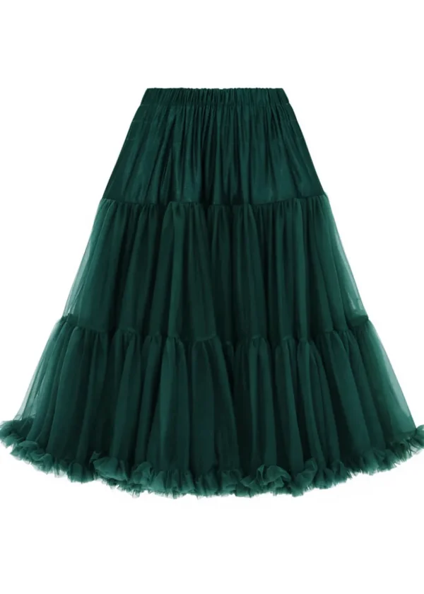 Banned 50's Petticoat Lang Dark Green