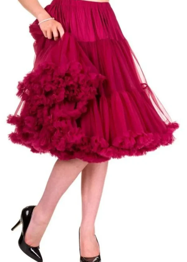 Banned 50's Petticoat Long Bordeaux Color