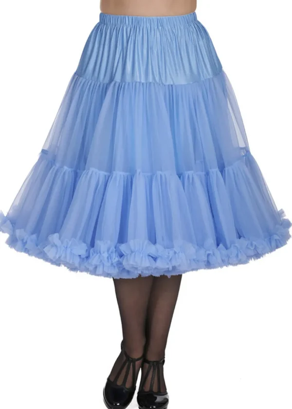 Banned 50's Petticoat Long Cornflower Blue