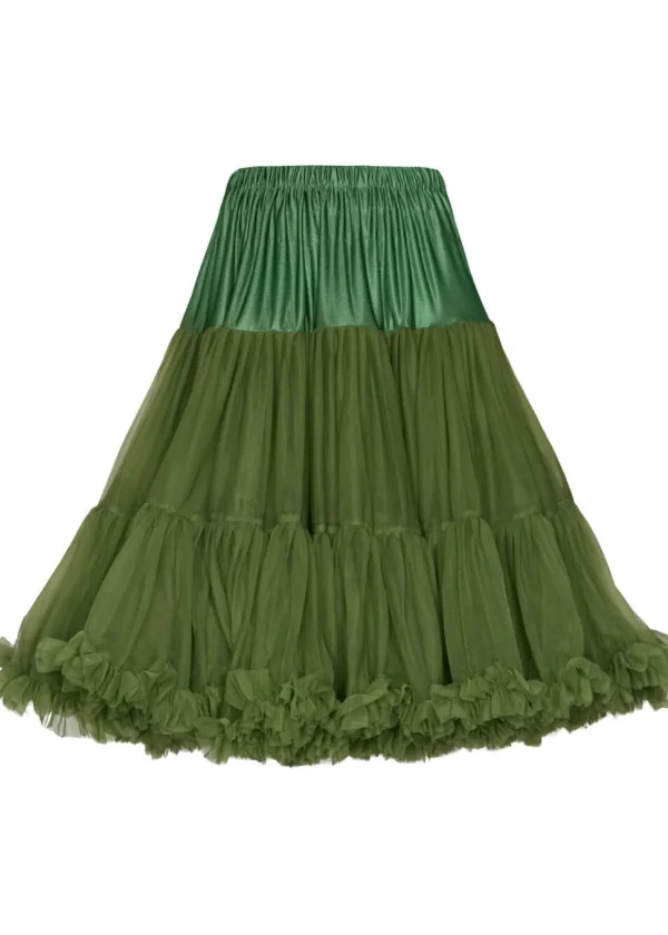 Banned 50's Petticoat Long Forest Green