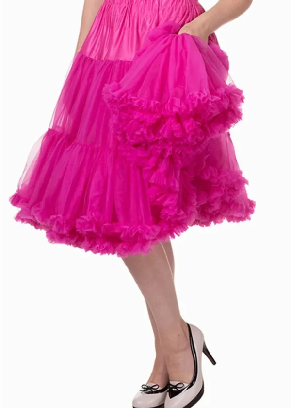 Banned 50's Petticoat Long Hot Pink