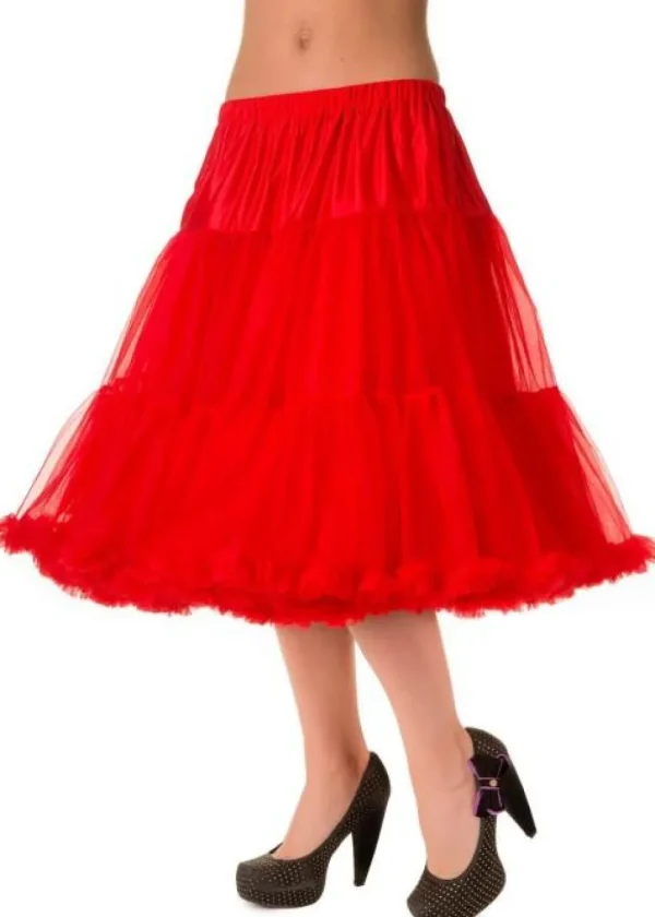 Banned 50's Petticoat Long Red