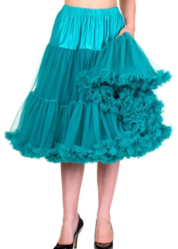 Banned 50's Petticoat Long Teal