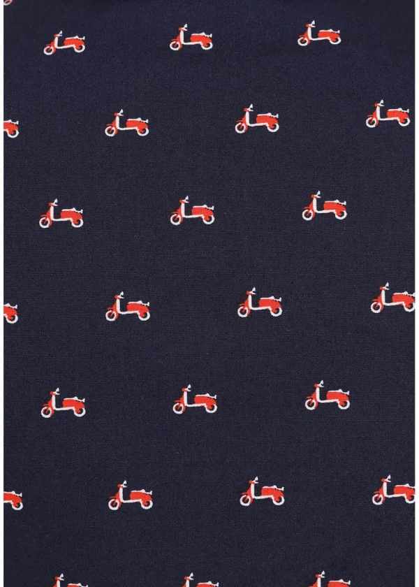 Banned Sandy Vespa 60's Blouse Navy Blue