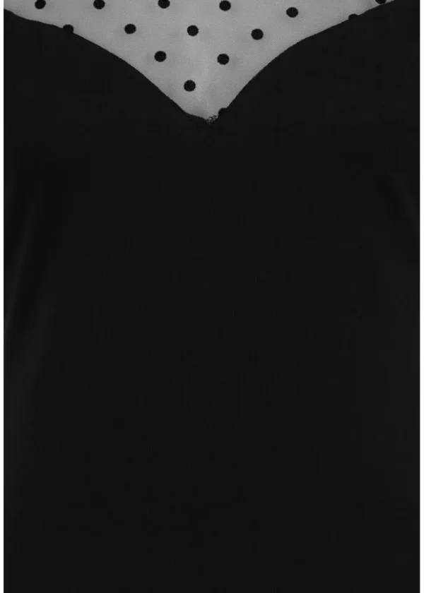 Banned Smoulder Polkadot 50's Top Black