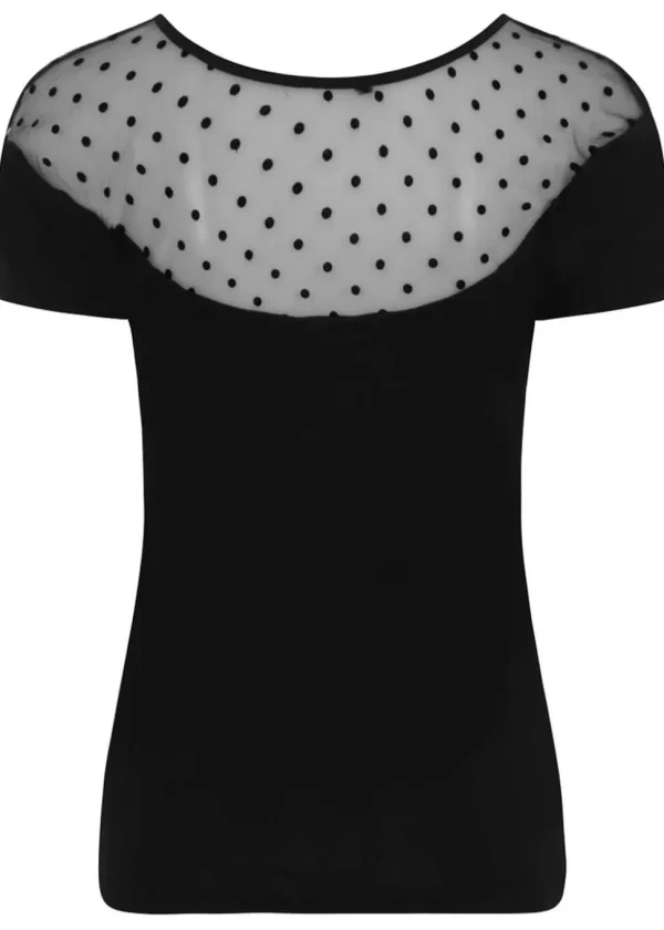 Banned Smoulder Polkadot 50's Top Black