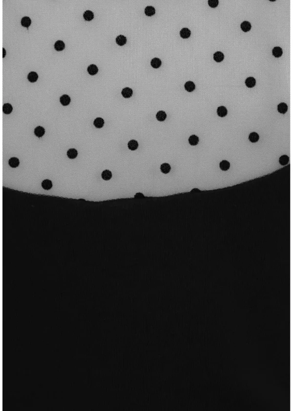 Banned Smoulder Polkadot 50's Top Black