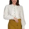 Banned Spot Texture 40's Blouse White