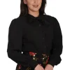 Banned Spot Texture 40's Blouse Black