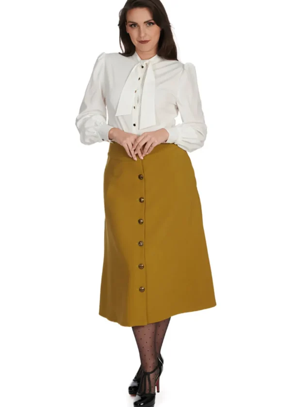 Banned Spot Texture 40's Blouse White