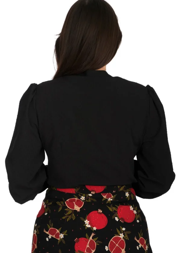 Banned Spot Texture 40's Blouse Black