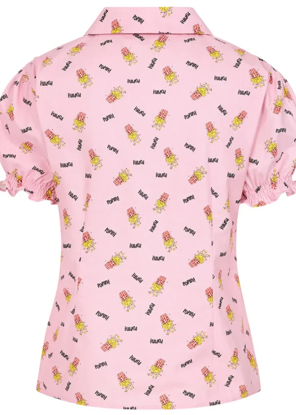 Banned Star Popcorn Blouse Pink