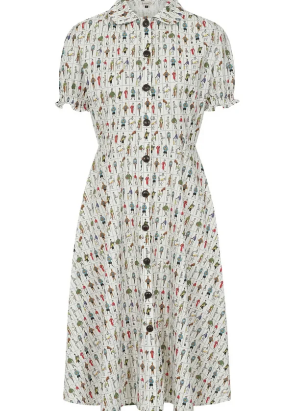 Banned Star Retro Sports 40's Dress White