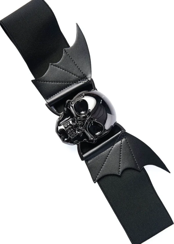 Banned Storm Skull Elastic Belt Black